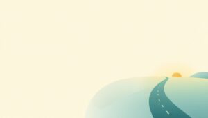 Three parallel paths, marked with a stethoscope, speech bubbles and a microphone, heading toward a sunrise.